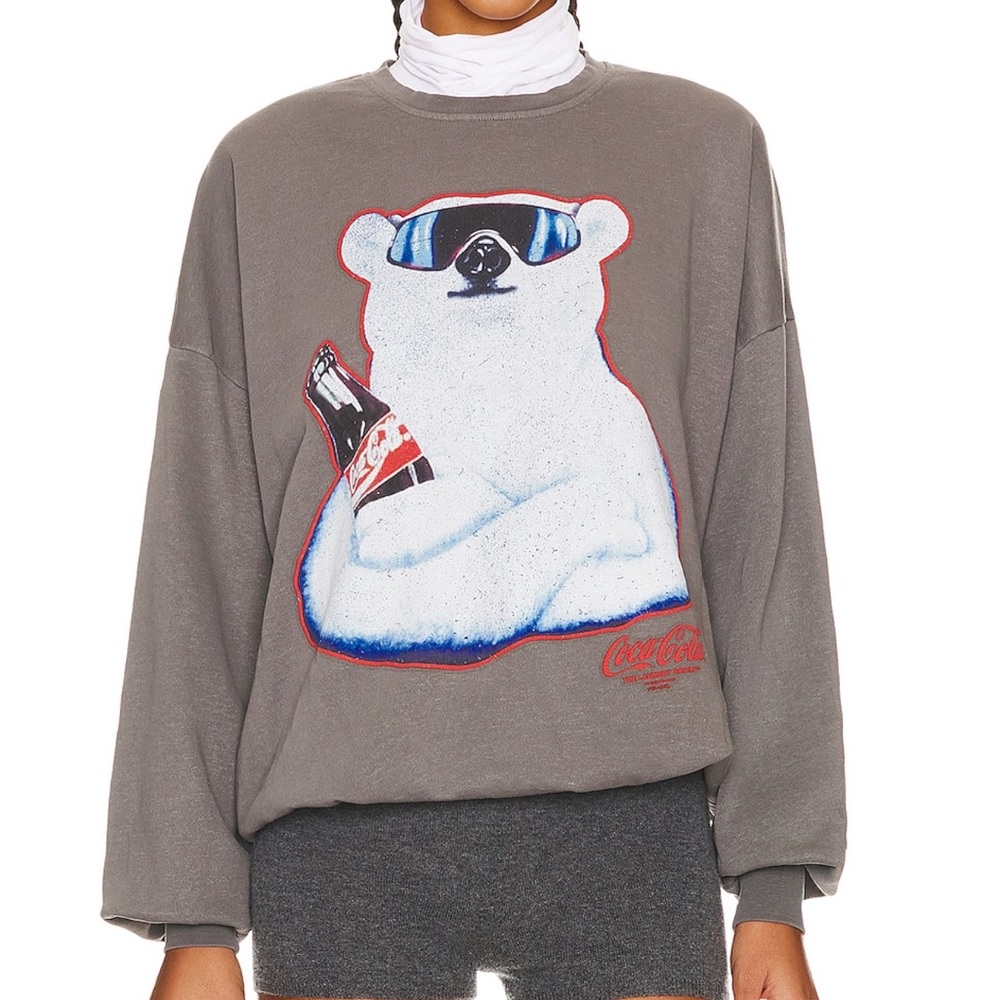The Laundry Room Polar Bear Coca Cola Jumper Gravity Grey Size Small